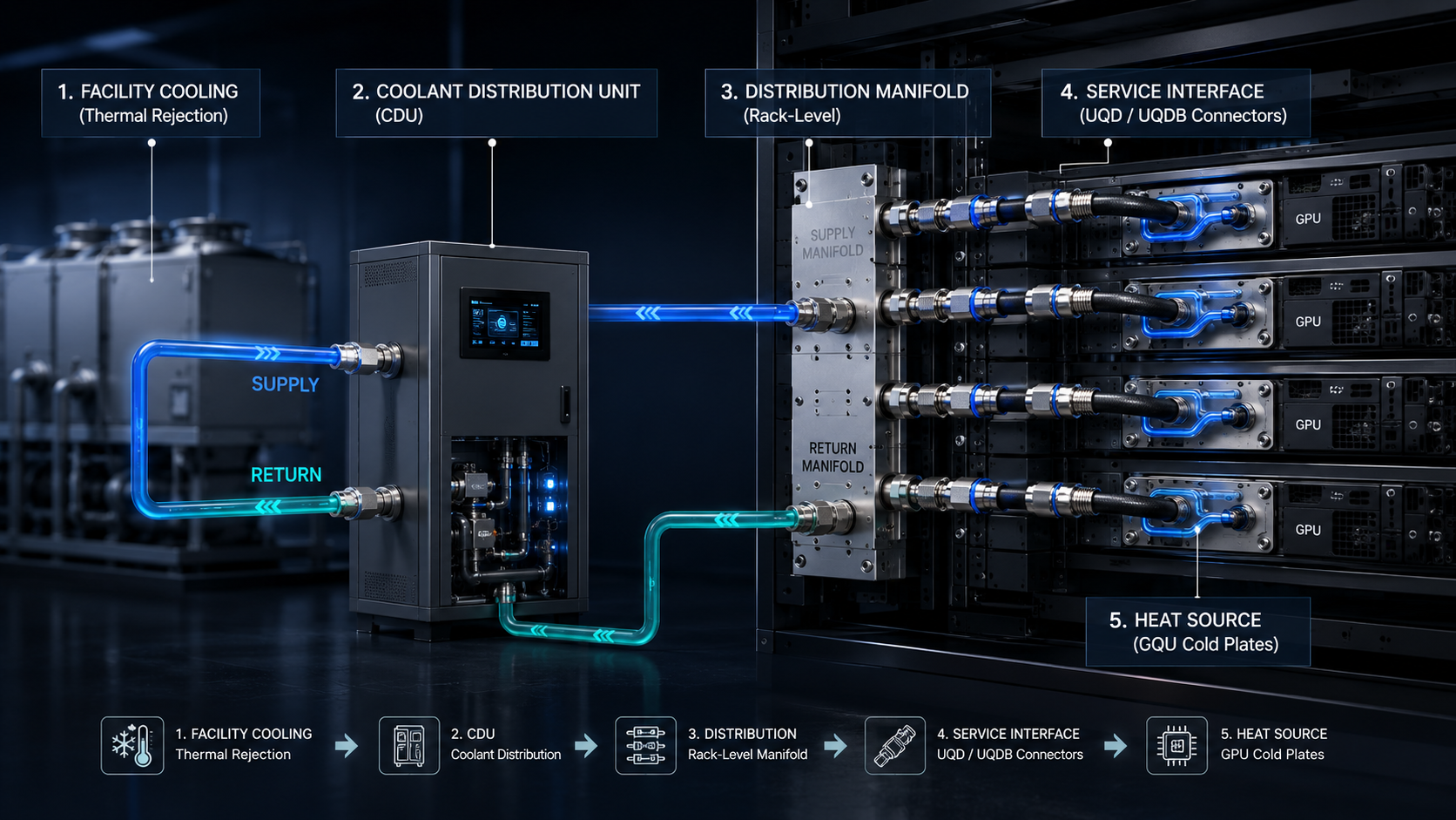 AI data center liquid cooling infrastructure